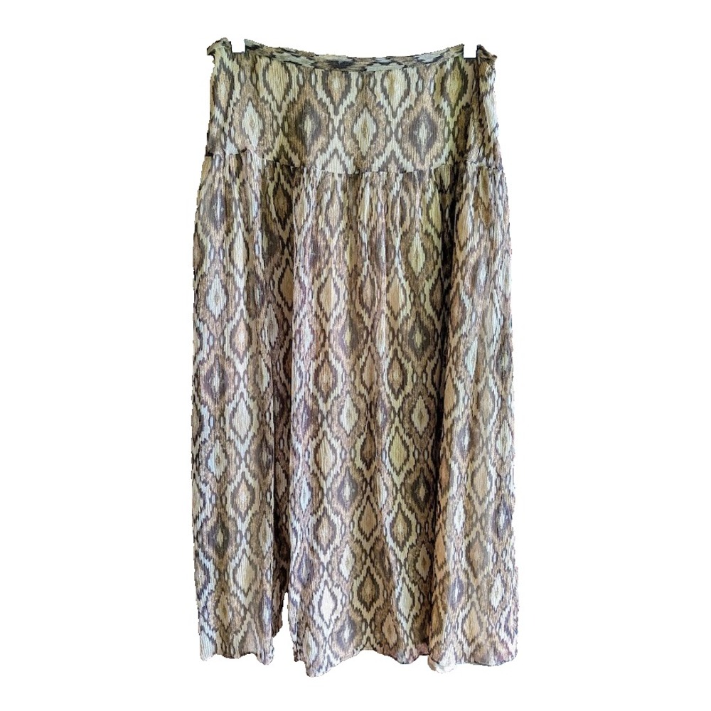 Maxi Skirt 12 100% Silk Diamond Snakeskin Unique Maximalist Boho Luxury Western
